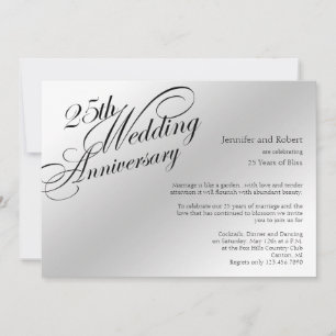 Einladung zur 25. silbernen Hochzeit