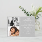 Einladung zur 25. silbernen Hochzeit (Stehend Vorderseite)