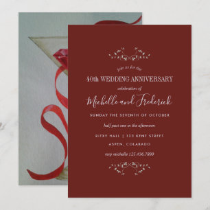 Einladung zur 40. Rubin-Hochzeitsjubiläumsfeier