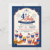 Einladung zur 4. Juli BBQ-Grillparty (Vorderseite)
