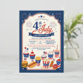 Einladung zur 4. Juli BBQ-Grillparty (Stehend Vorderseite)
