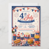 Einladung zur 4. Juli BBQ-Grillparty (Vorderseite)