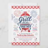 Einladung zur 4. Juli BBQ-Party (Vorderseite)