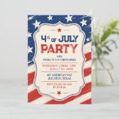 Einladung zur 4. Juli BBQ-Party (Stehend Vorderseite)