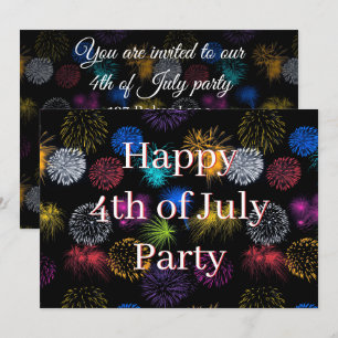 Einladung zur 4. Juli-Party mit Feuerwerk