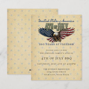 Einladung zur 4. Juli-Party USA 250 Jahre