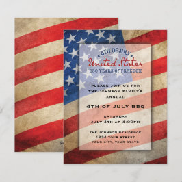 Einladung zur 4. Juli-Party USA 250 Jahre