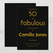 Einladung zur 50. Geburtstagsfeier (Vorne/Hinten)