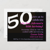 Einladung zur 50. Geburtstagspartei (Vorne/Hinten)