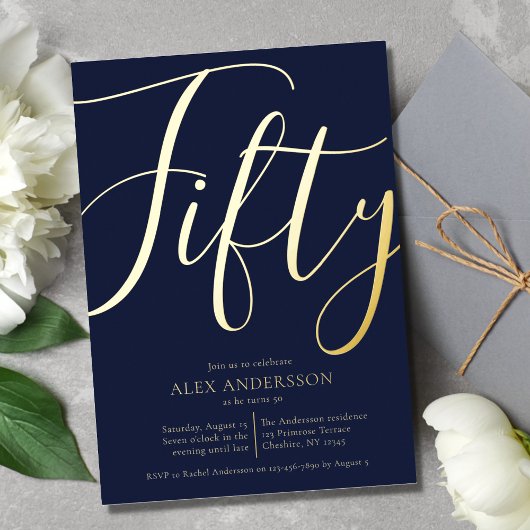 Einladung zur 50. Geburtstagsparty