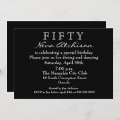 Einladung zur 50. Geburtstagsparty - Überraschung (Vorne/Hinten)