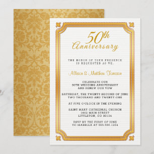 Einladung zur 50. Goldenen Hochzeit