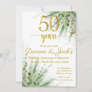 Einladung zur 50. Hochzeitsjubiläumsfeier