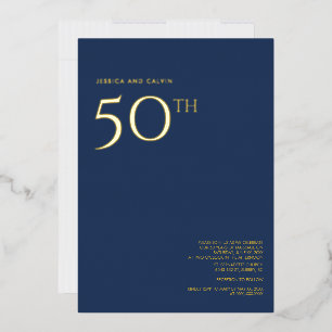 Einladung zur 50. Hochzeitsjubiläumsfeier in Navy