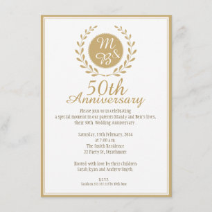 Einladung zur 50. Hochzeitstag-Feier