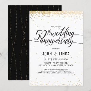 Einladung zur 50. Hochzeitstag-Feier - Golden