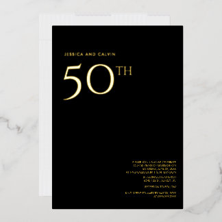 Einladung zur 50. Hochzeitstag-Feier Schwarz & Gol