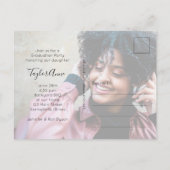 Einladung zur 5-Foto-Graduiertengruppe Postkarte (Rückseite)