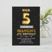 Einladung zur 5. Geburtstagsfeier (Stehend Vorderseite)