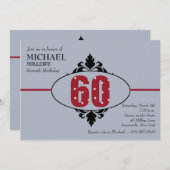 Einladung zur 60. Geburtstagsparty (Vorne/Hinten)