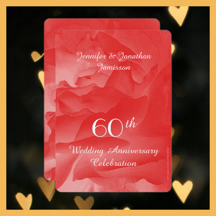 Einladung zur 60. Hochzeitsjubiläumsfeier, Rose