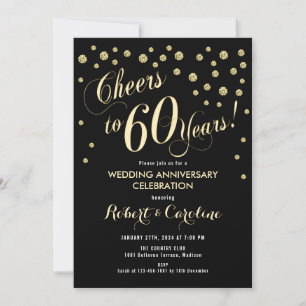 Einladung zur 60. Hochzeitstag-Feier - Schwarz & G