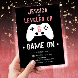 Einladung zur 6. GeburtstagsGirl Gamer