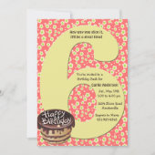 Einladung zur 6. Geburtstagsparty (Vorderseite)