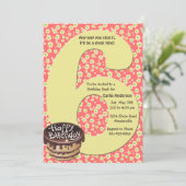 Einladung zur 6. Geburtstagsparty (Stehend Vorderseite)