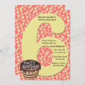 Einladung zur 6. Geburtstagsparty (Vorne/Hinten)