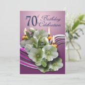 Einladung zur 70. Geburtstagsparty - Hellebohrunge (Stehend Vorderseite)