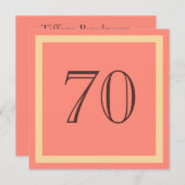 Einladung zur 70. Geburtstagsparty - Lachskoralle (Vorne/Hinten)