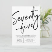 Einladung zur 75. Geburtstagsparty (Stehend Vorderseite)
