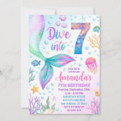 Einladung zur 7. Meerjungfrau, Tauchen Sie in sieb (Vorderseite)