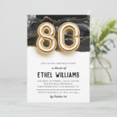 Einladung zur 80. Geburtstagsfeier (Stehend Vorderseite)