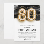 Einladung zur 80. Geburtstagsfeier (Vorne/Hinten)