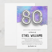 Einladung zur 80. Geburtstagsfeier (Vorne/Hinten)