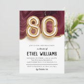 Einladung zur 80. Geburtstagsfeier (Stehend Vorderseite)
