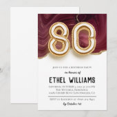 Einladung zur 80. Geburtstagsfeier (Vorne/Hinten)