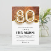 Einladung zur 80. Geburtstagsfeier (Stehend Vorderseite)