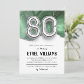 Einladung zur 80. Geburtstagsfeier (Stehend Vorderseite)