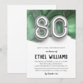 Einladung zur 80. Geburtstagsfeier (Vorne/Hinten)