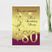 Einladung zur 80. Geburtstagsfeier (Vorderseite)