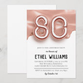 Einladung zur 80. Geburtstagsfeier (Vorne/Hinten)