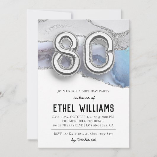 Einladung zur 80. Geburtstagsfeier (Vorderseite)