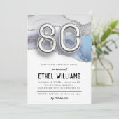 Einladung zur 80. Geburtstagsfeier (Stehend Vorderseite)