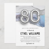 Einladung zur 80. Geburtstagsfeier (Vorne/Hinten)