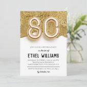 Einladung zur 80. Geburtstagsfeier (Stehend Vorderseite)