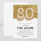 Einladung zur 80. Geburtstagsfeier (Vorne/Hinten)