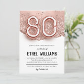 Einladung zur 80. Geburtstagsfeier (Stehend Vorderseite)